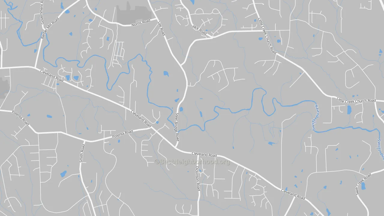 Transit Grade map of Flowers, NC