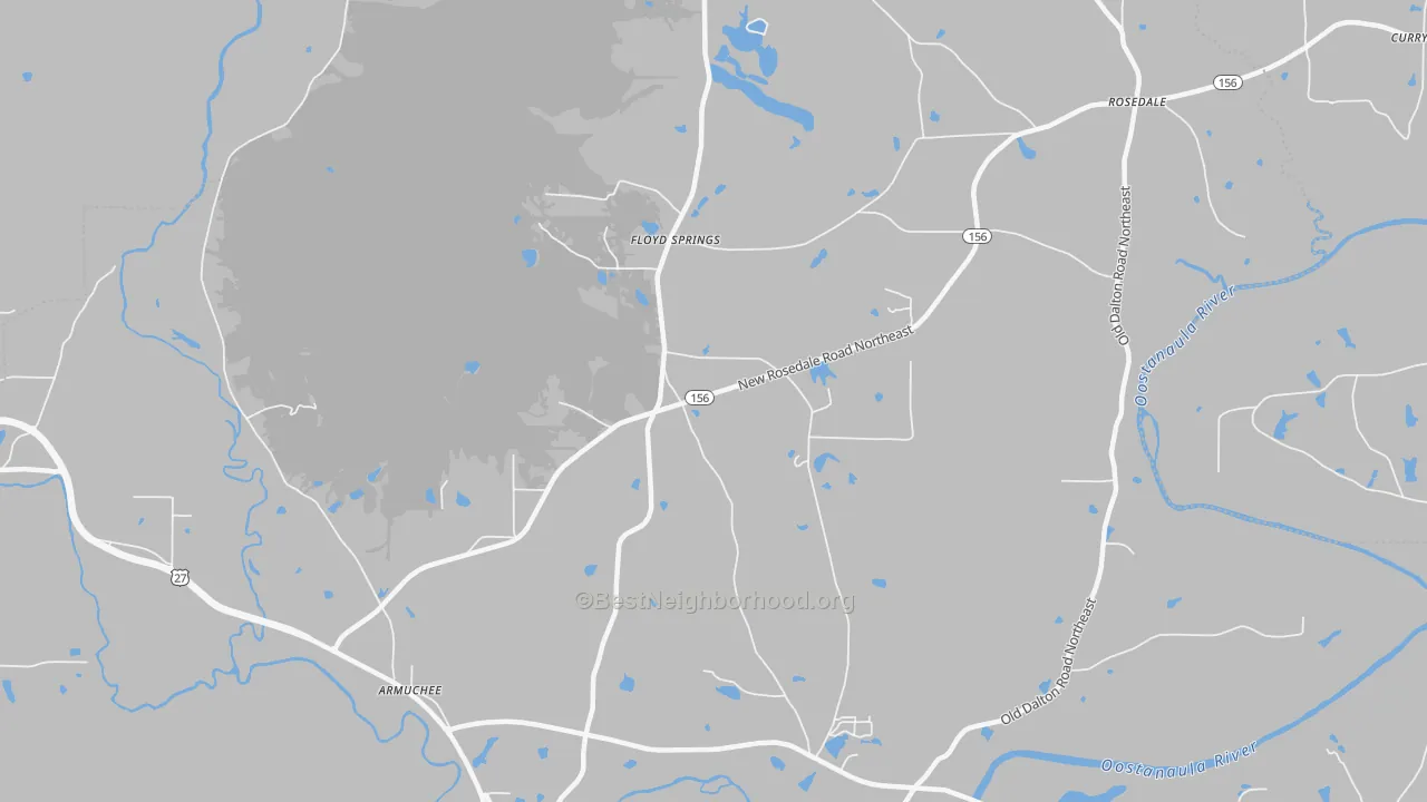 Transit Grade map of Floyd Springs, GA
