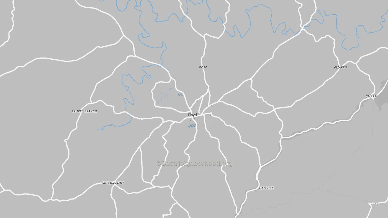 Transit Grade map of Floyd, VA