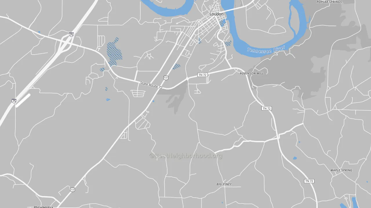 Transit Grade map of Fochee, TN
