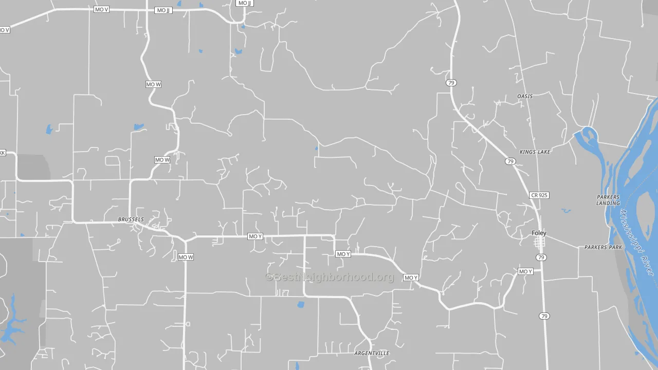 Transit Grade map of Foley, MO