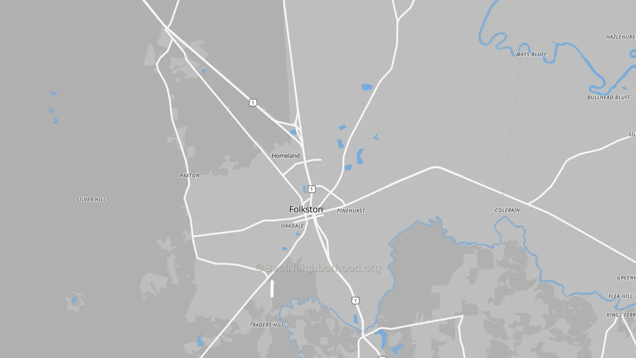 Transit Grade map of Folkston, GA