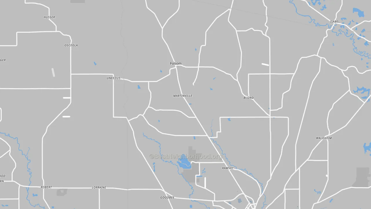 Transit Grade map of Folsom, LA