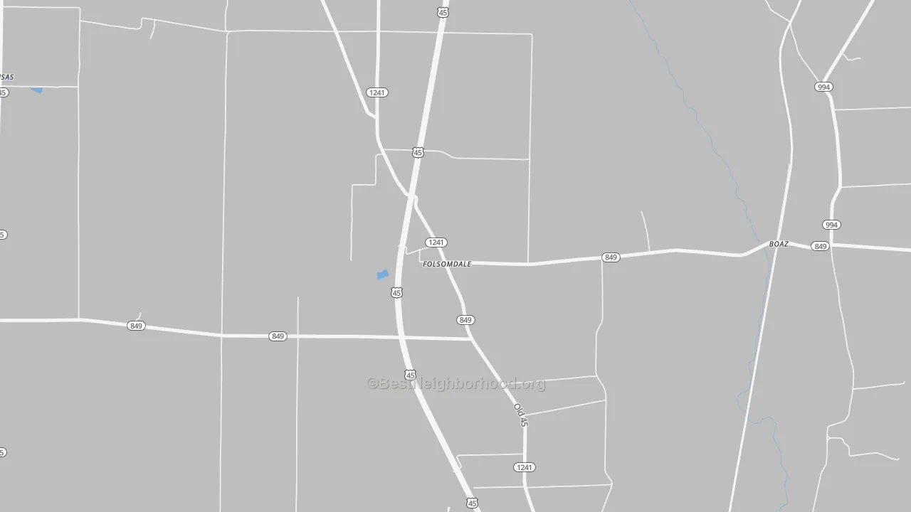 Transit Grade map of Folsomdale, KY