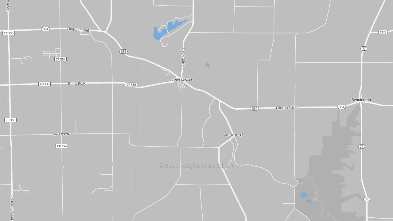 Transit Grade map of Folsomdale, NY