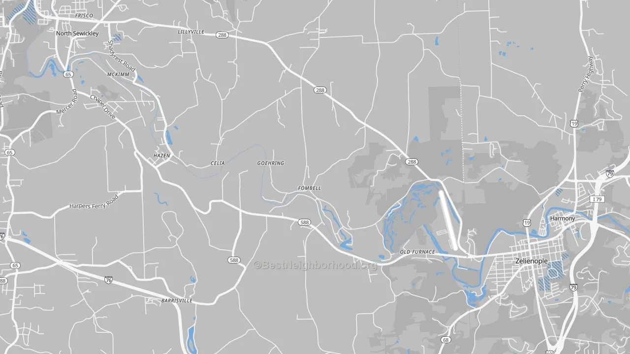 Transit Grade map of Fombell, PA