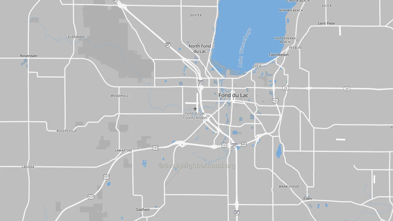 Transit Grade map of Fond du Lac County, WI