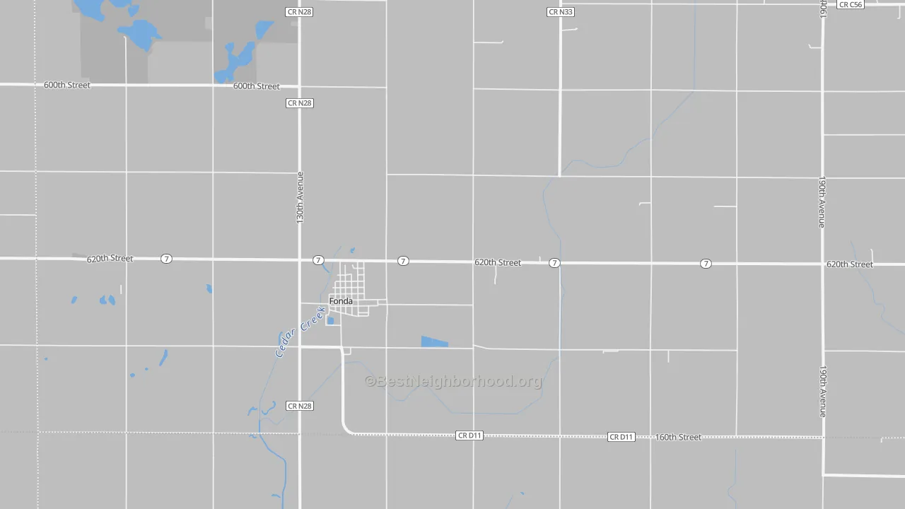 Transit Grade map of Fonda, IA