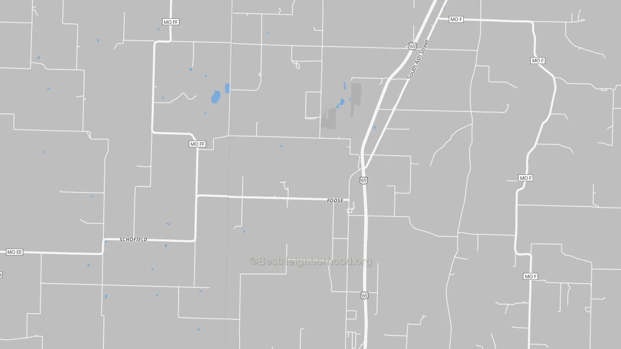 Transit Grade map of Foose, MO