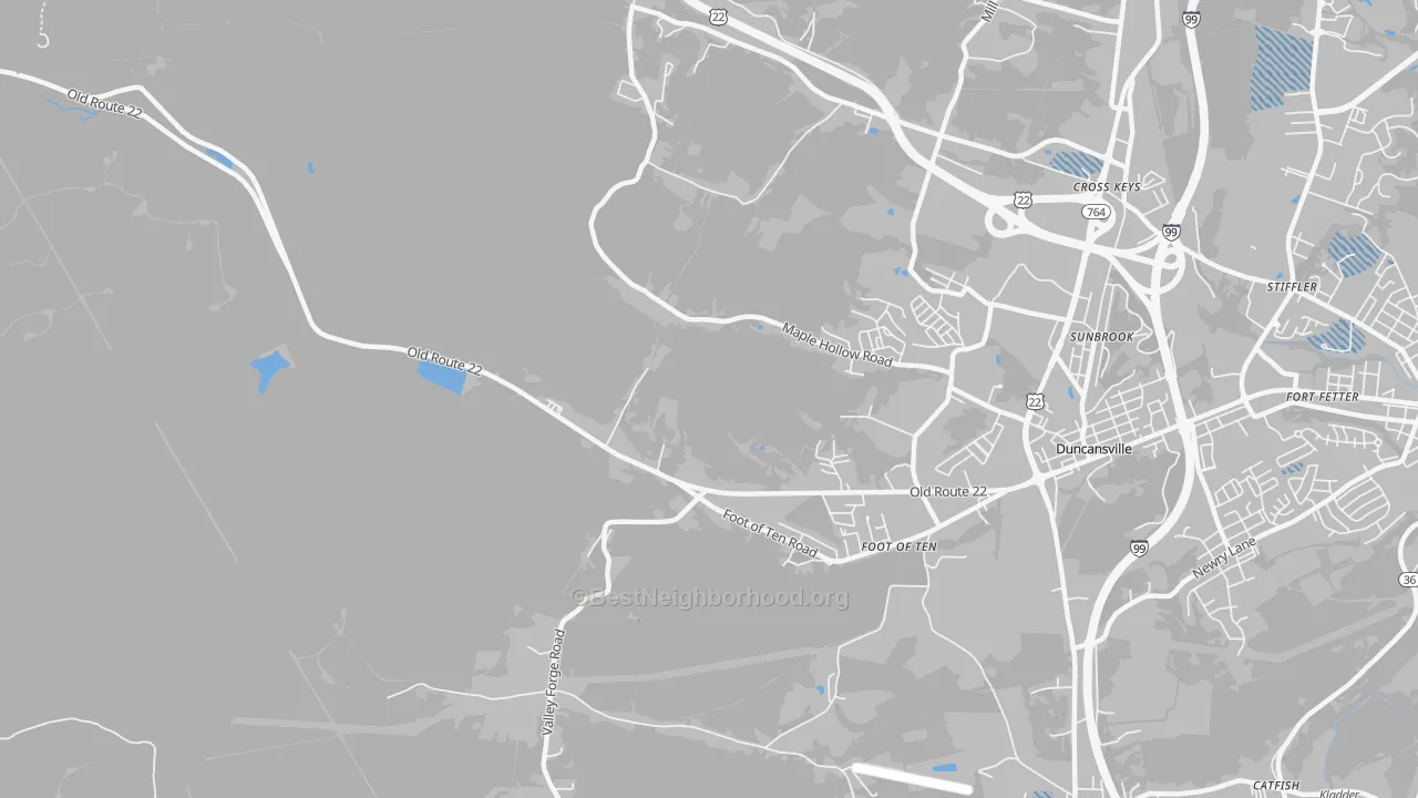 Transit Grade map of Foot of Ten, PA