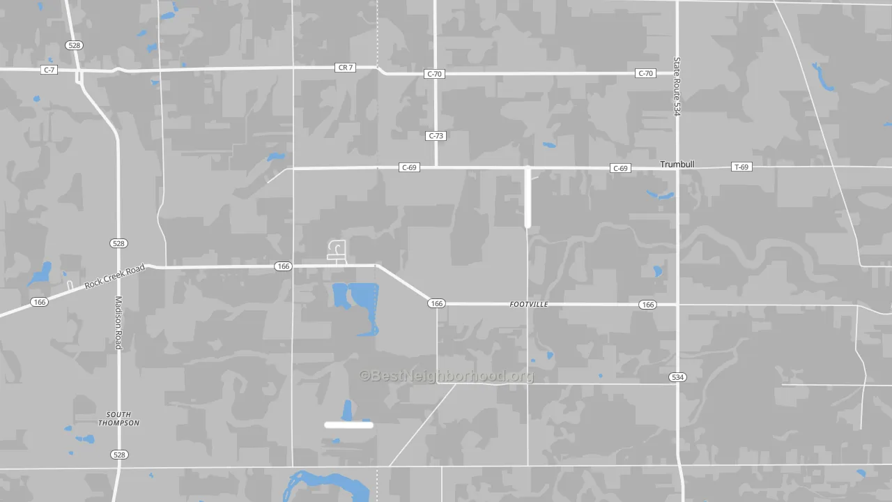 Transit Grade map of Footville, OH