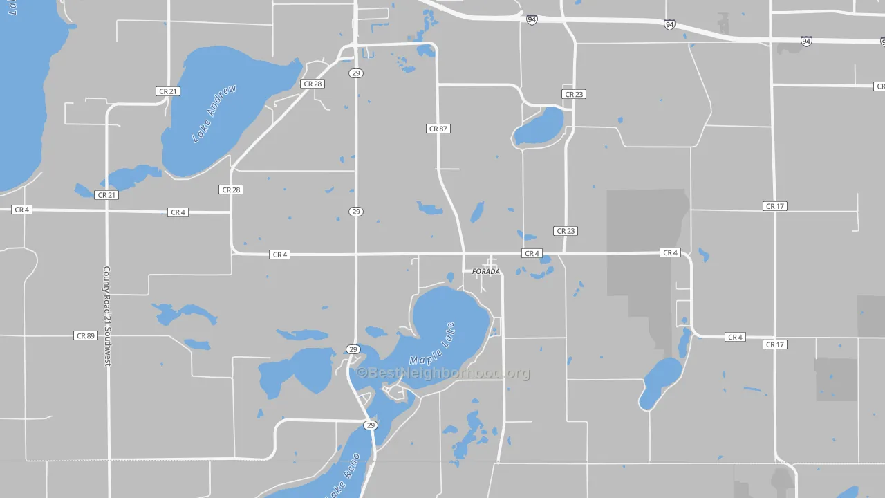 Transit Grade map of Forada, MN