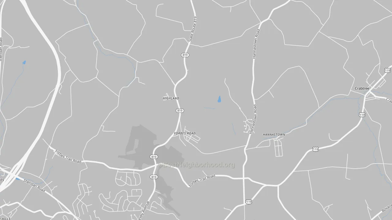 Transit Grade map of Forbes Road, PA
