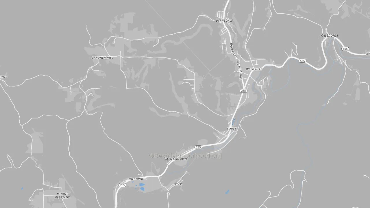 Transit Grade map of Force, PA