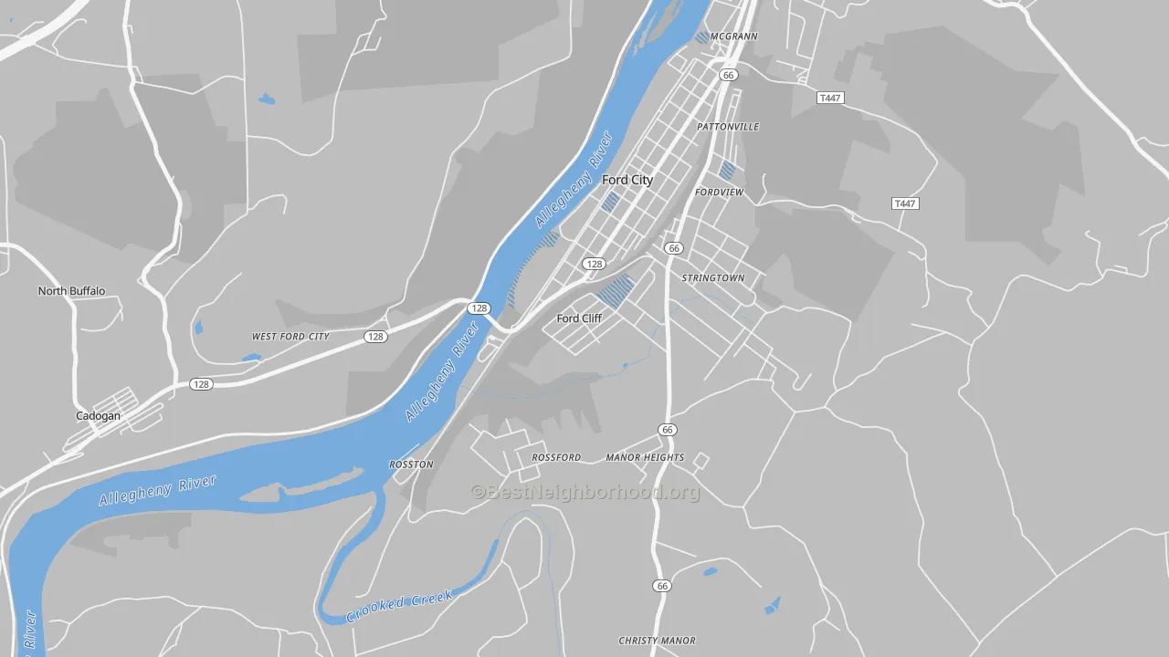 Transit Grade map of Ford Cliff, PA
