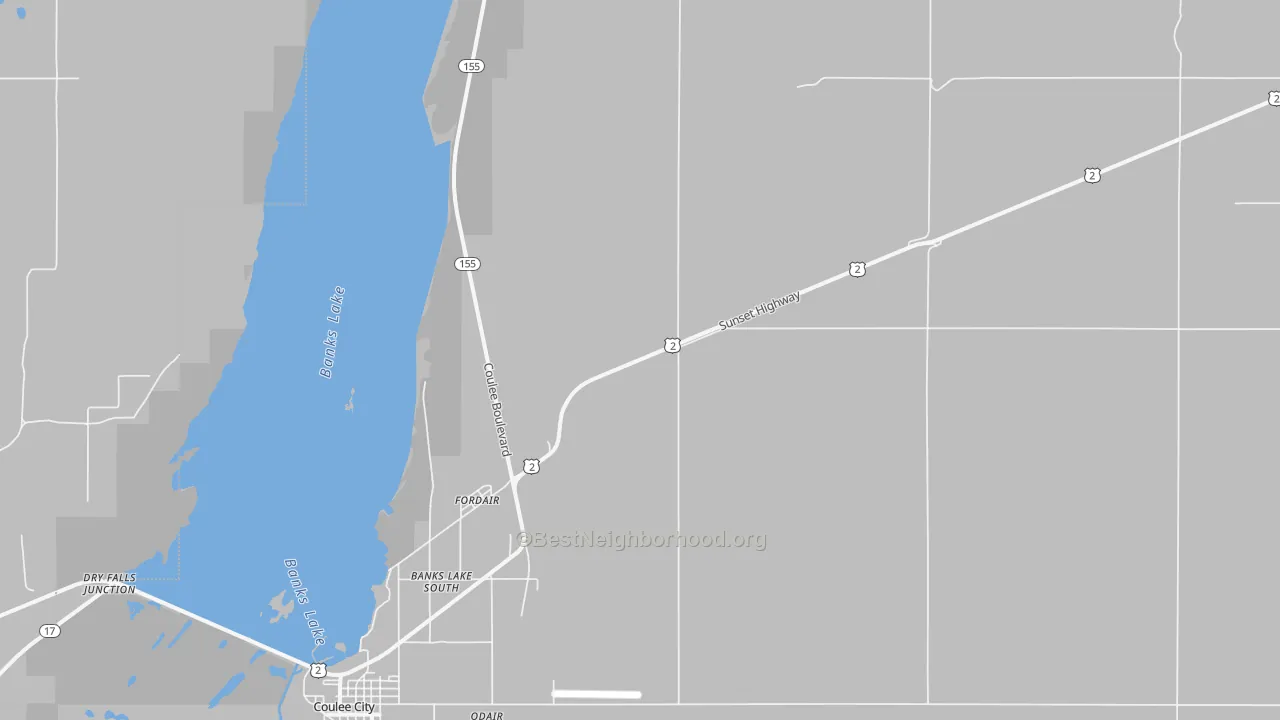 Transit Grade map of Fordair, WA