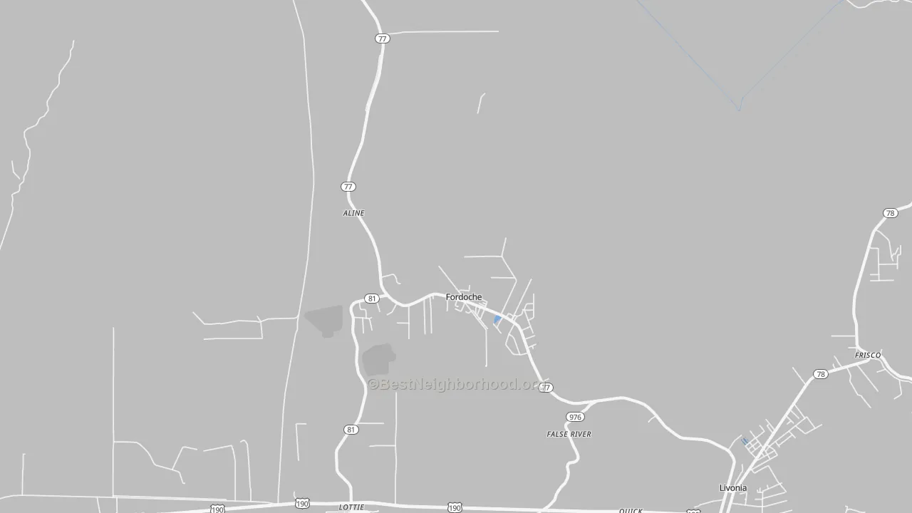 Transit Grade map of Fordoche, LA