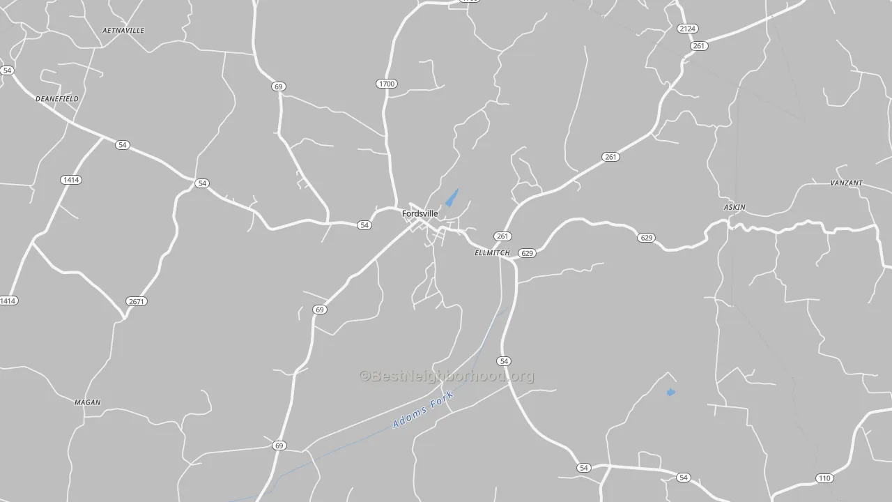Transit Grade map of Fordsville, KY