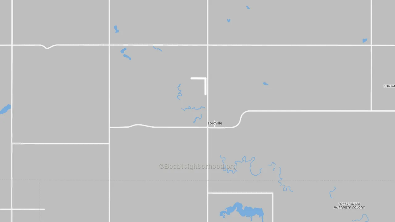 Transit Grade map of Fordville, ND