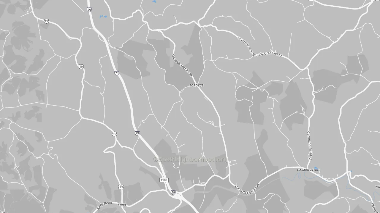 Transit Grade map of Fordyce, PA
