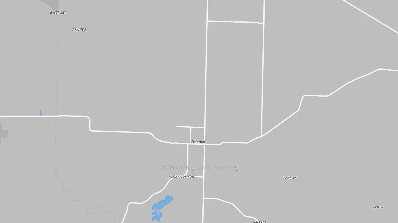 Transit Grade map of Foreman, AR