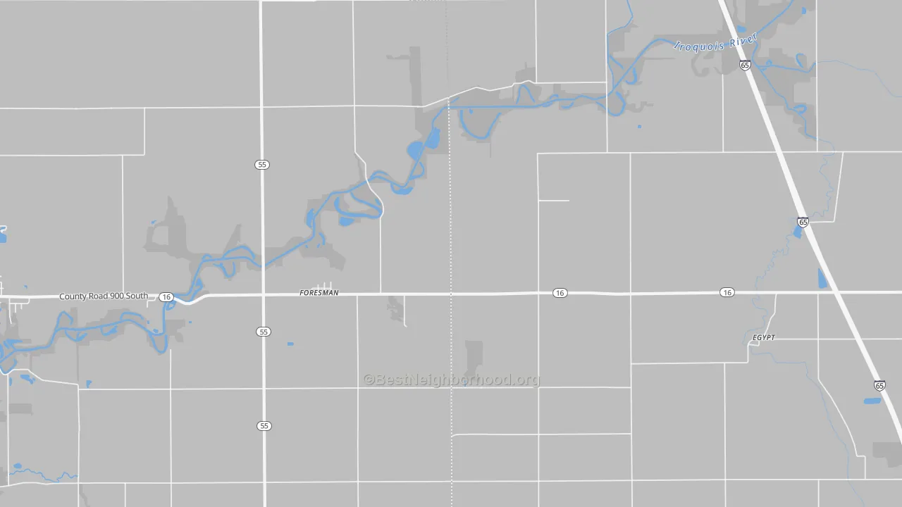 Transit Grade map of Foresman, IN