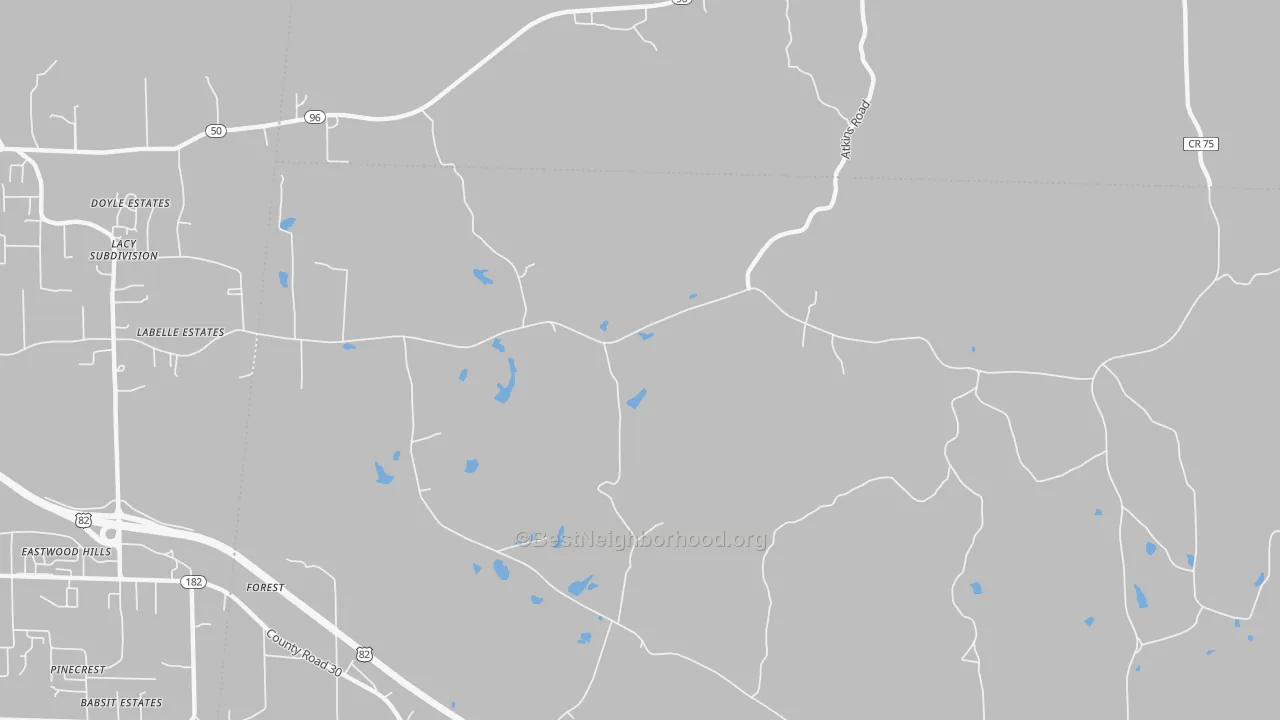 Transit Grade map of Forest, AL