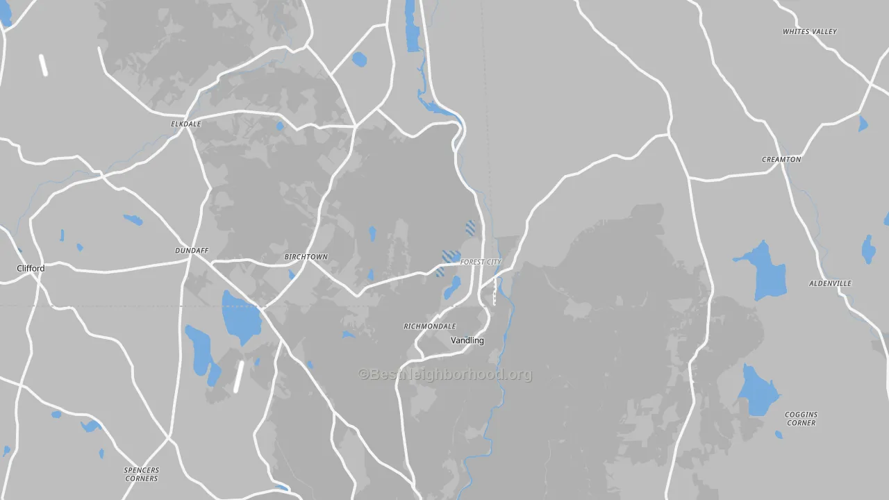 Transit Grade map of Forest City, PA