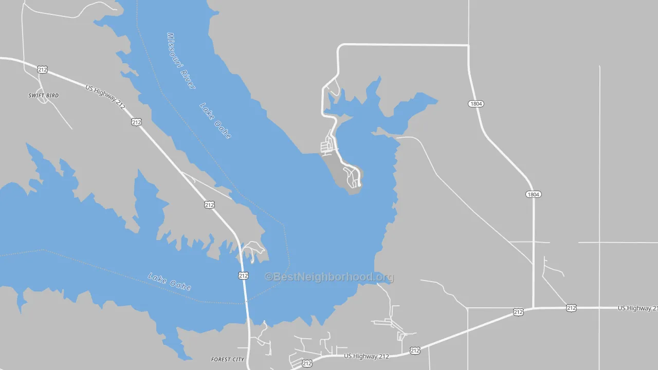 Transit Grade map of Forest City, SD