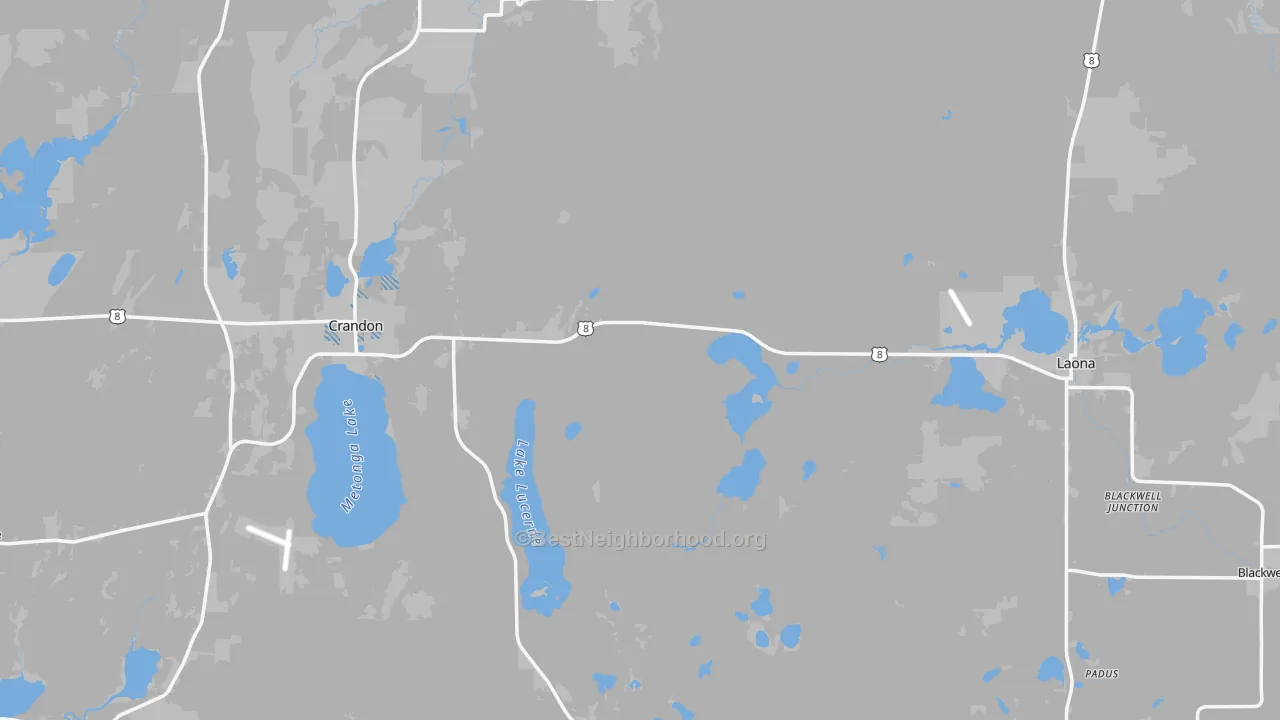 Transit Grade map of Forest County, WI