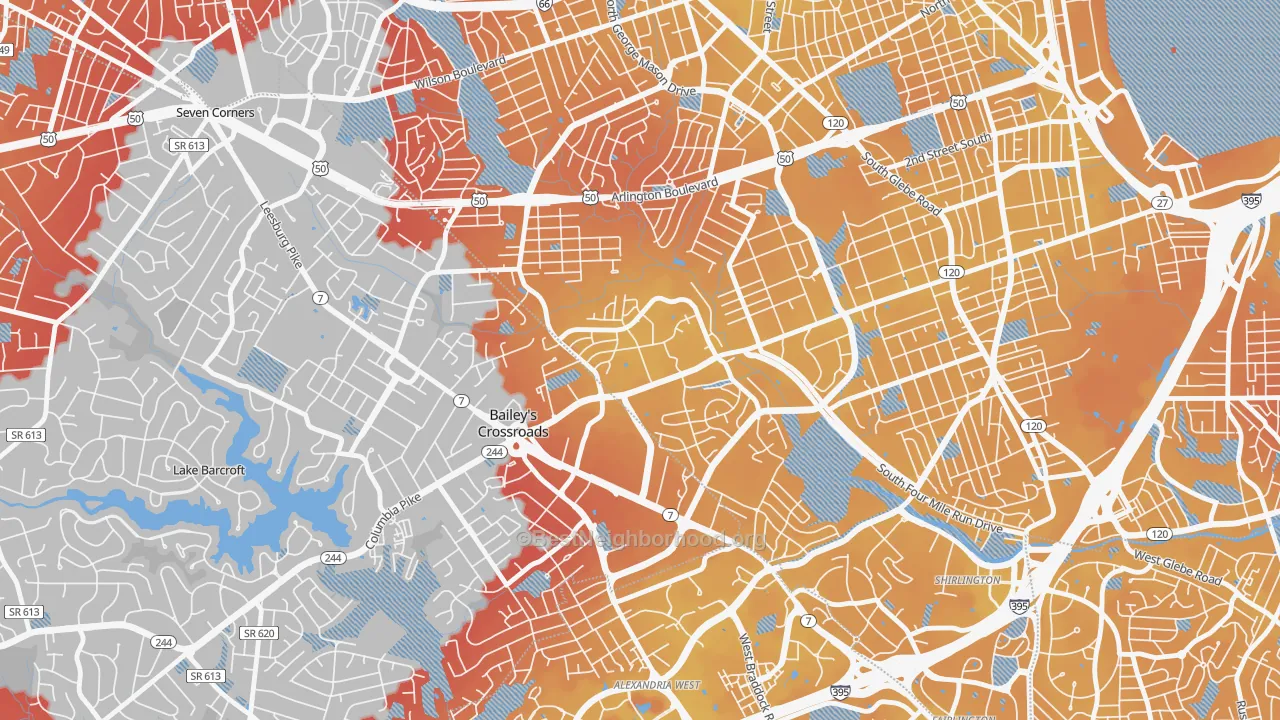 Transit Grade map of Forest Glen, Arlington, VA
