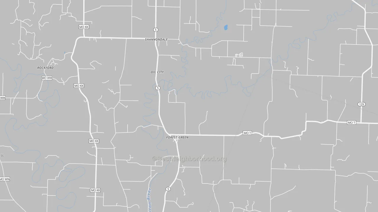 Transit Grade map of Forest Green, MO