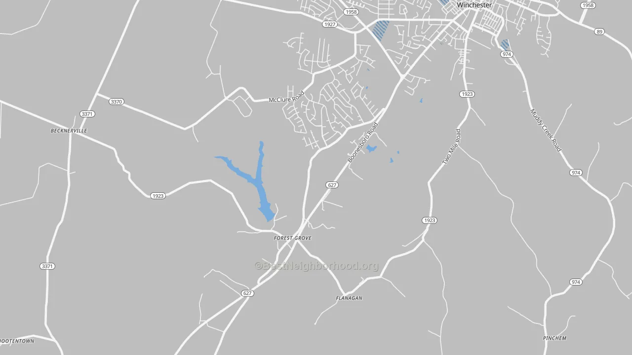 Transit Grade map of Forest Grove, KY