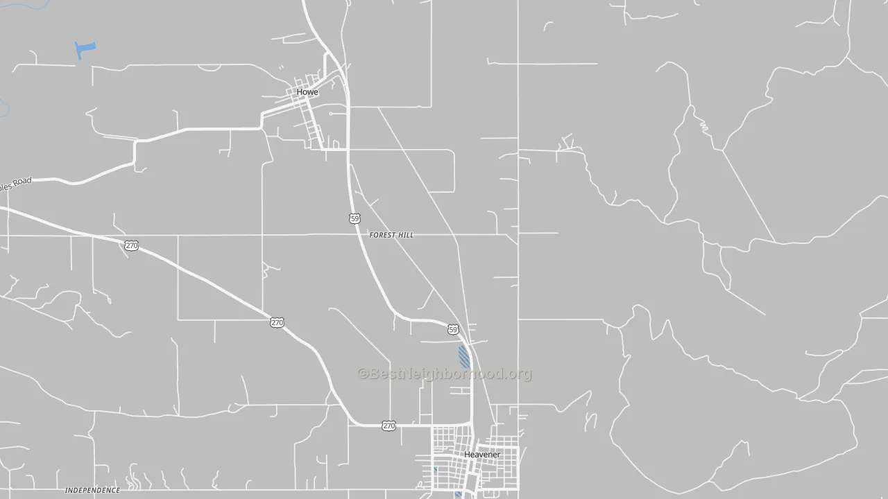 Transit Grade map of Forest Hill, OK