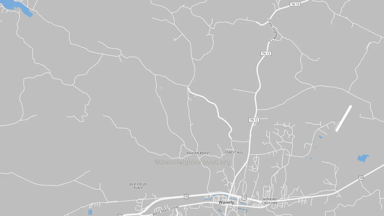 Transit Grade map of Forest Hill, TN