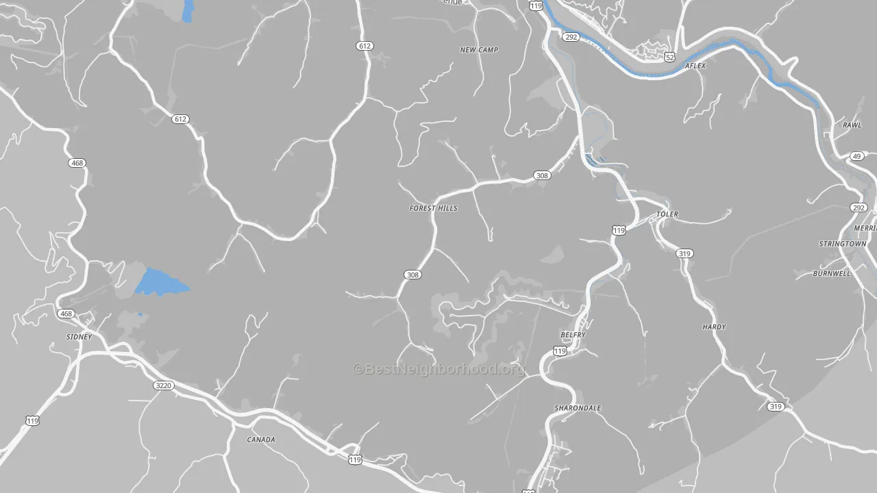 Transit Grade map of Forest Hills, KY