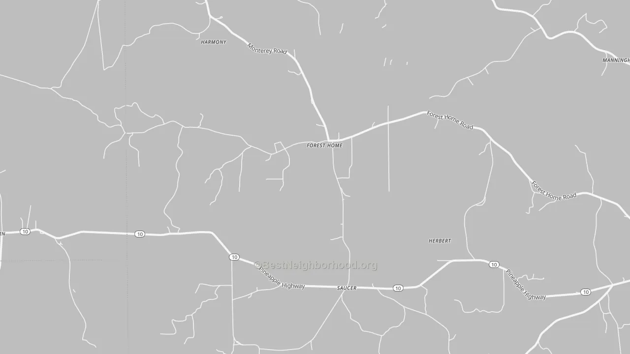 Transit Grade map of Forest Home, AL