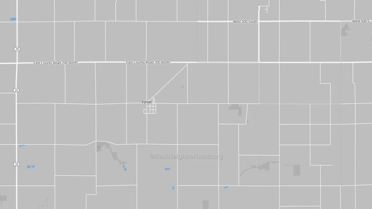 Transit Grade map of Forest, IN