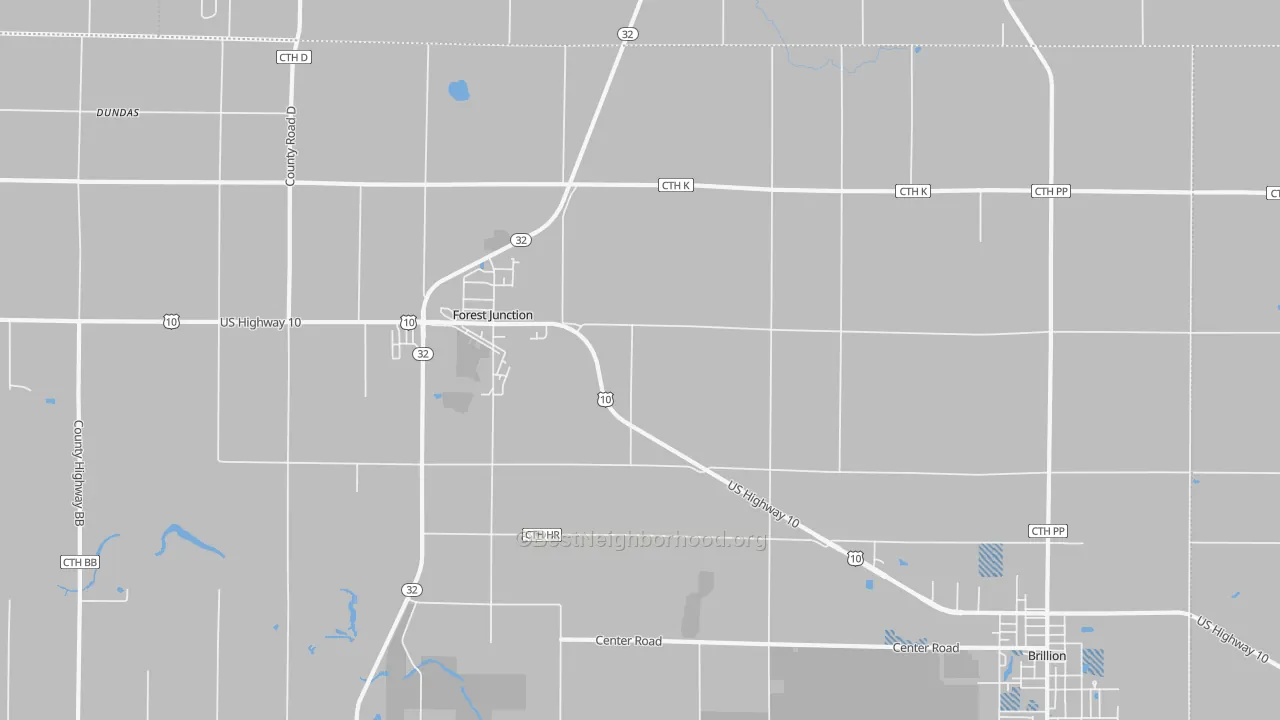 Transit Grade map of Forest Junction, WI