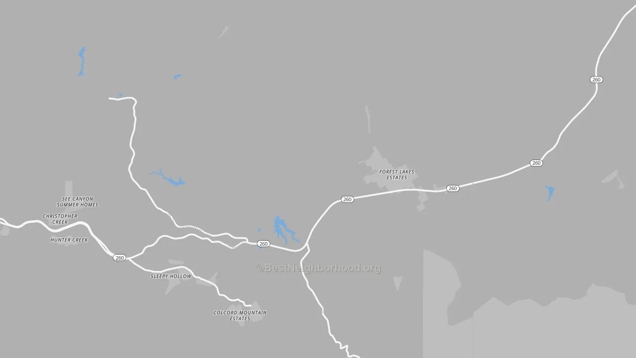 Transit Grade map of Forest Lakes, AZ