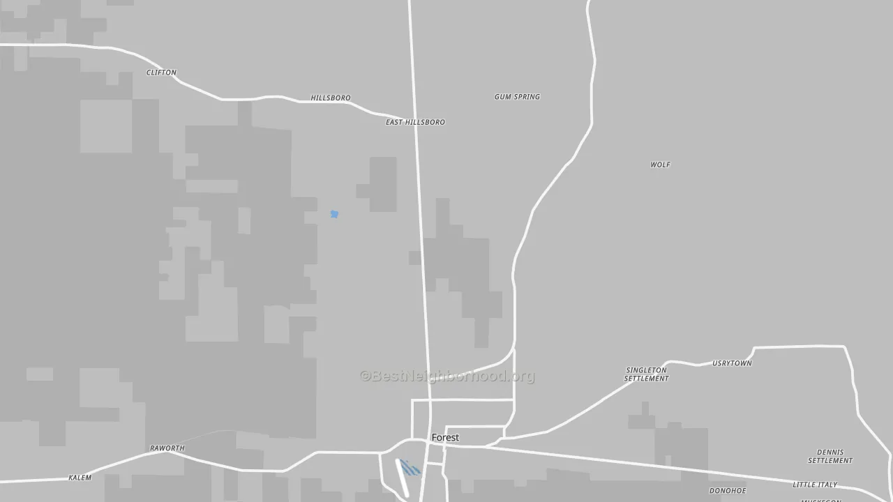 Transit Grade map of Forest, MS