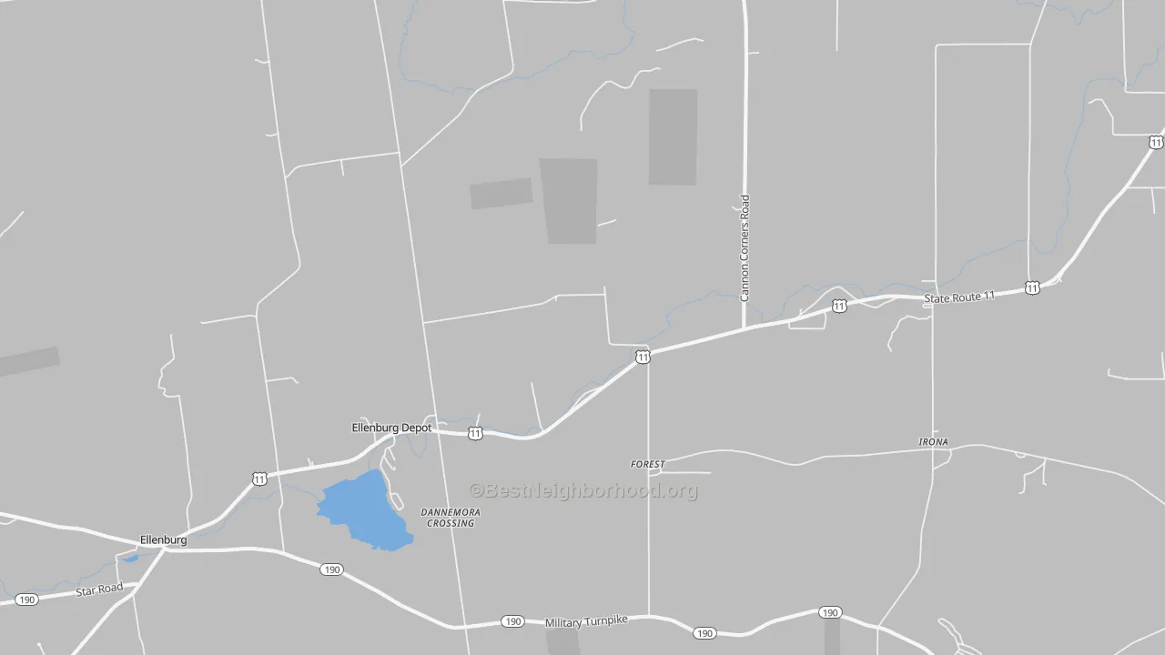 Transit Grade map of Forest, NY