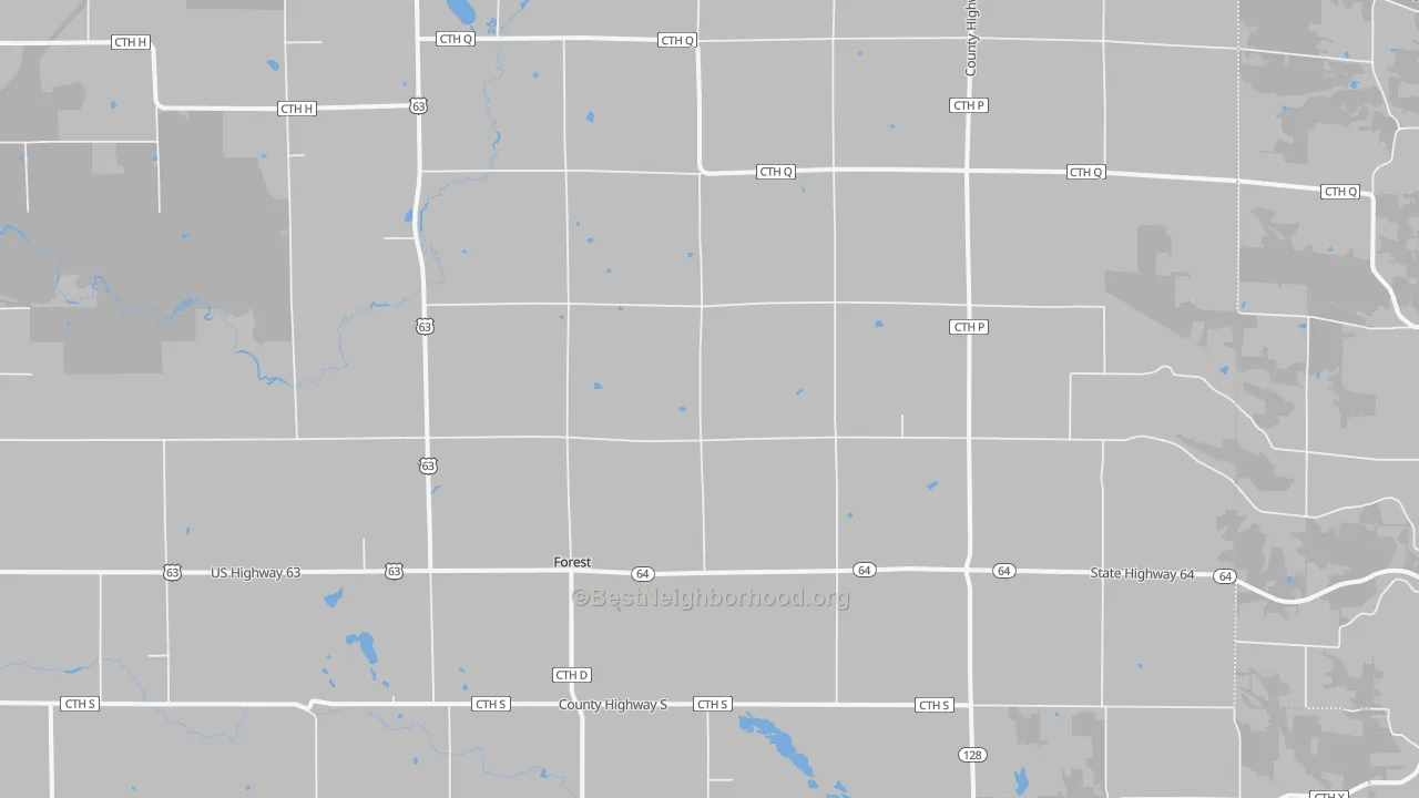 Transit Grade map of Forest, WI