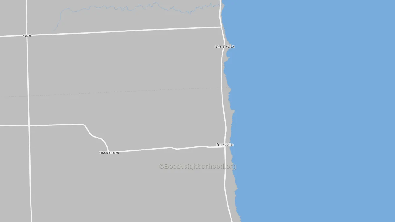 Transit Grade map of Forestville, MI