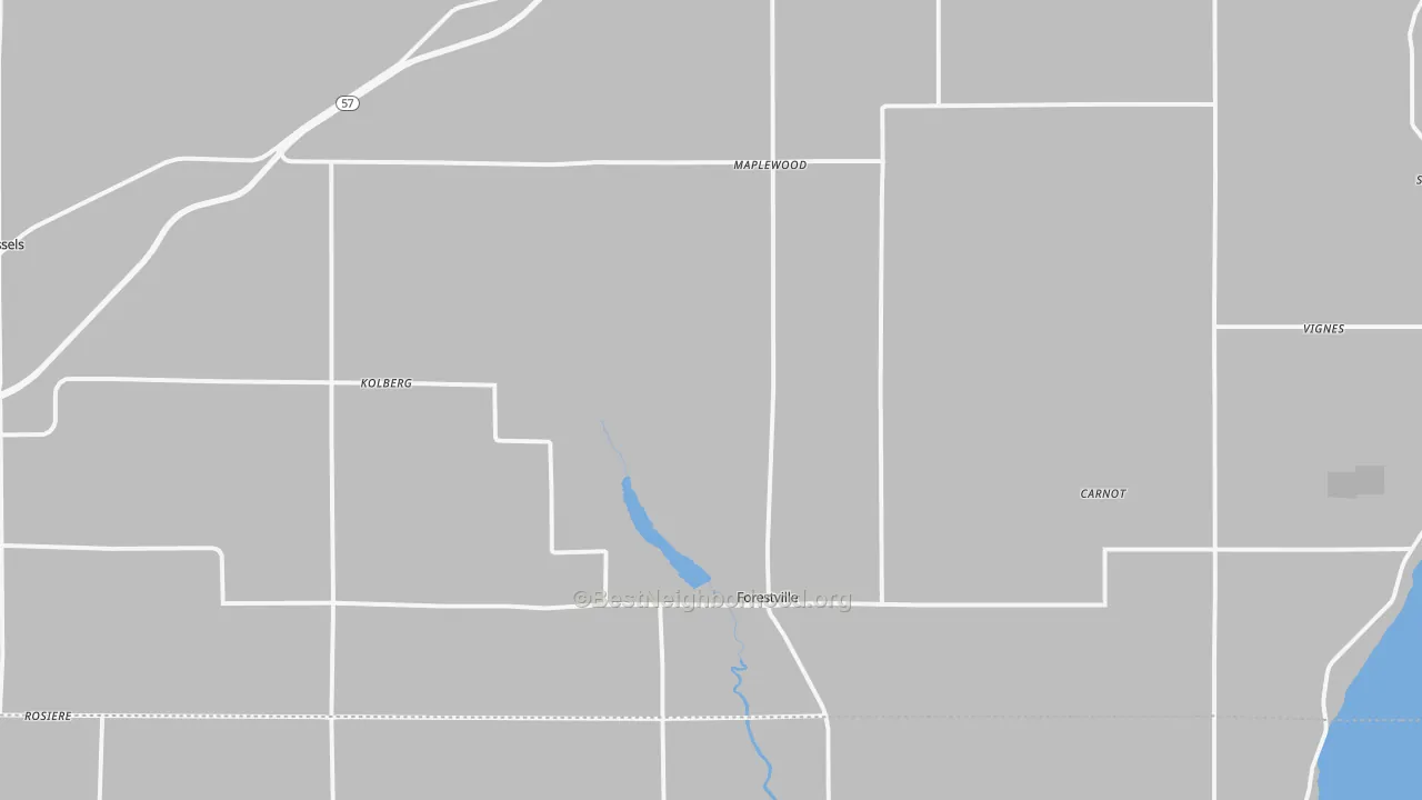 Transit Grade map of Forestville, WI