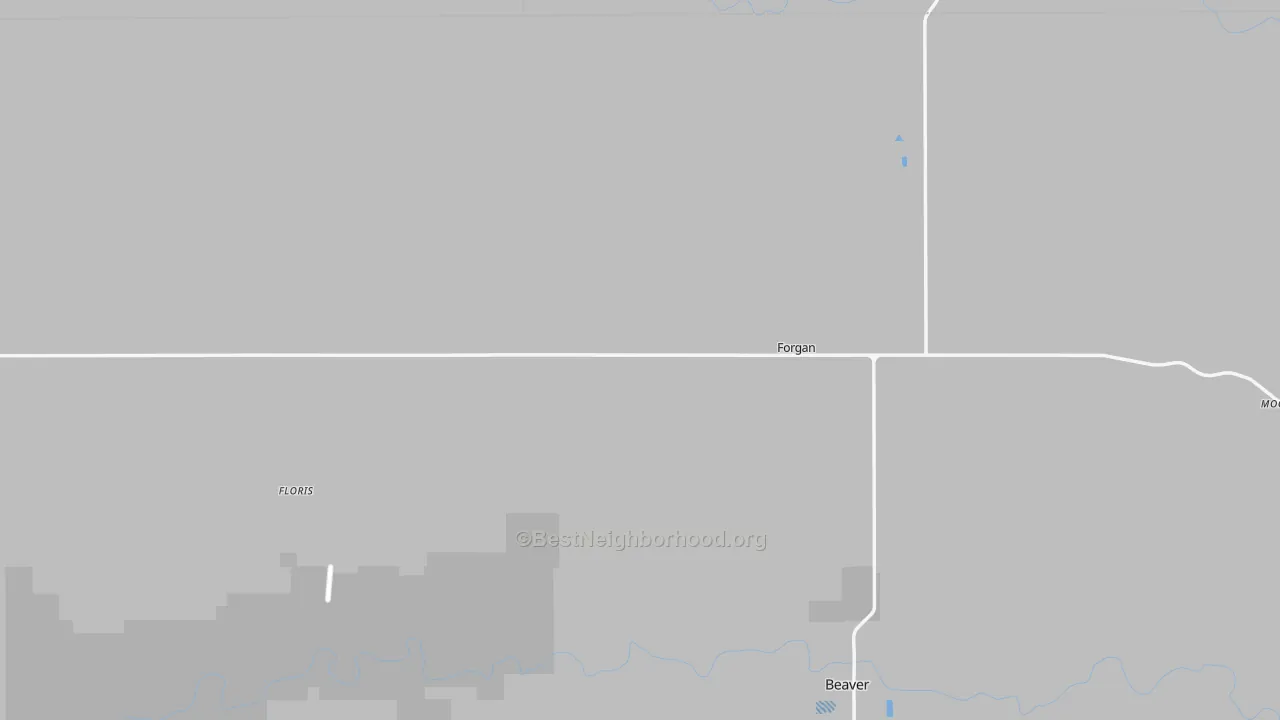 Transit Grade map of Forgan, OK