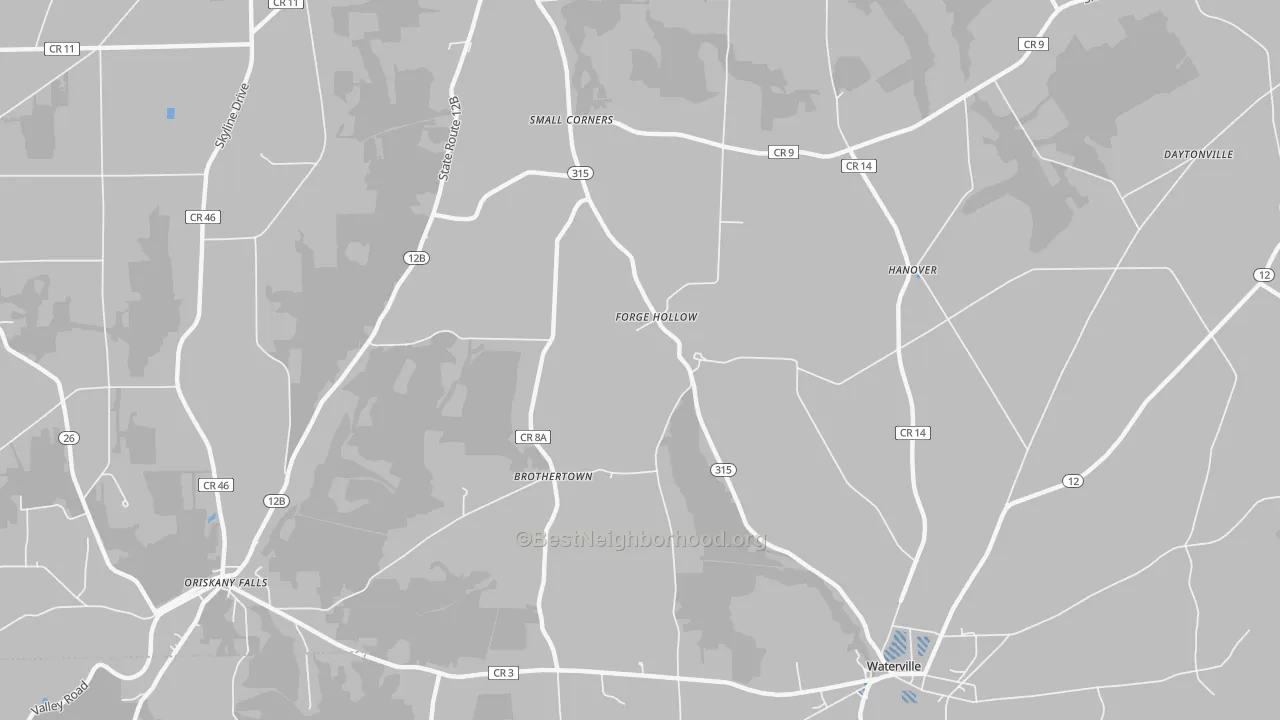 Transit Grade map of Forge Hollow, NY