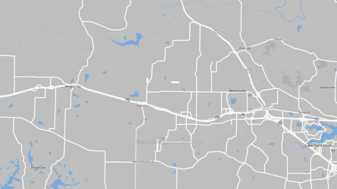 Transit Grade map of Foristell, MO