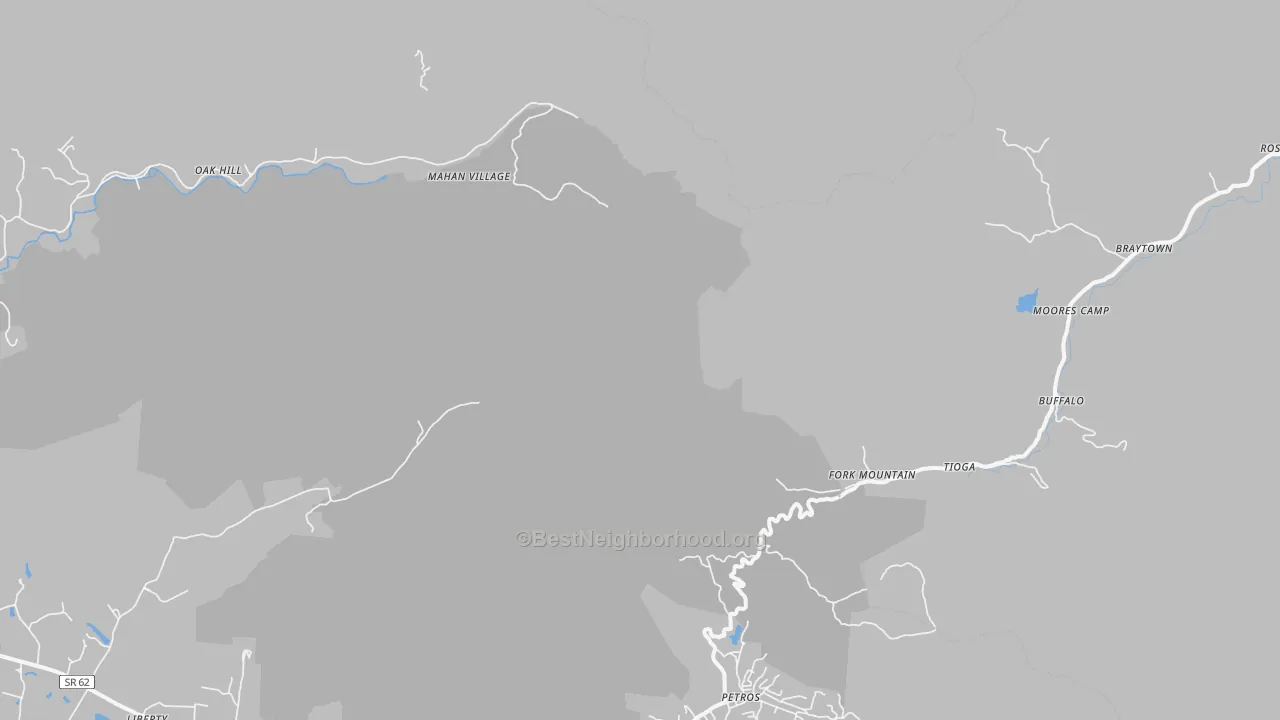 Transit Grade map of Fork Mountain, TN