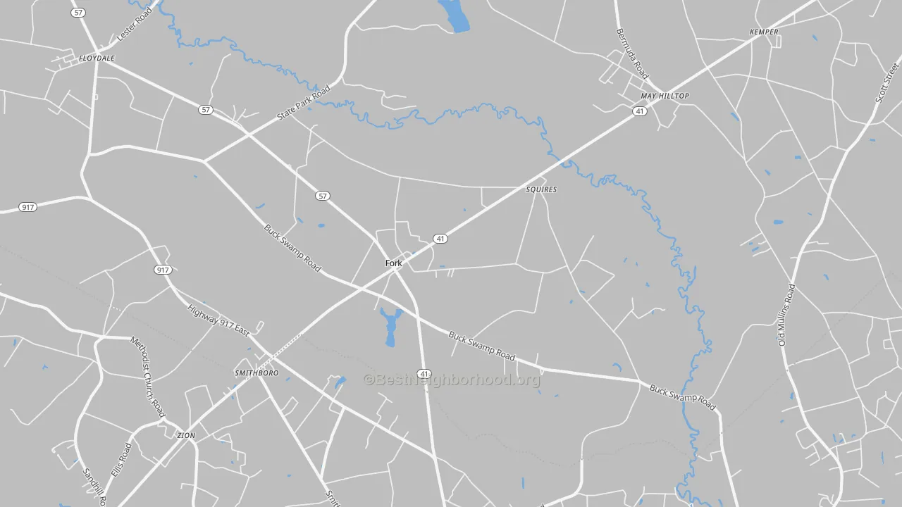 Transit Grade map of Fork, SC